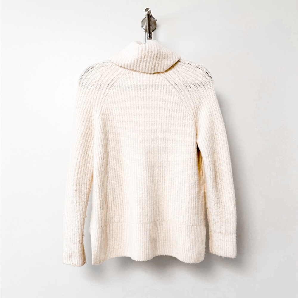 Madewell Fall Winter Chic Mercer Turtleneck Sweater Coziest Yarn Antique Cream - Picture 4 of 13